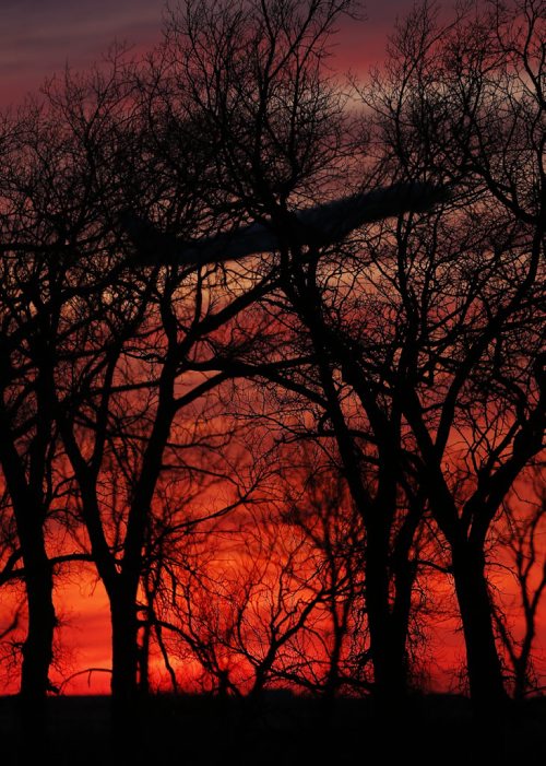 April 5, 2015 - 150405  -   A sunset over Winnipeg Airport Sunday, March 3, 2015. John Woods / Winnipeg Free Press