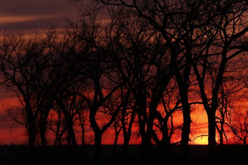 April 5, 2015 - 150405  -   A sunset over Winnipeg Airport Sunday, March 3, 2015. John Woods / Winnipeg Free Press