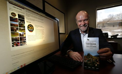 Ian Kalinowsky, owner and president of The Great Canadian Travel Company. Its Georgia Food, Wine and Culture tour has been named to National Geographic Traveler Magazines 2015 50 Tours of a Lifetime list.Murray McNeill story Wayne Glowacki/Winnipeg Free Press April 9 2015
