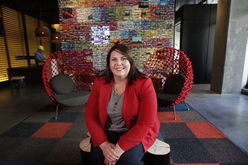 Liane Reeves, with the new Alt Hotel that will be opening later this month.   See Martin Cash story.  April 9, 2015 Ruth Bonneville / Winnipeg Free Press.