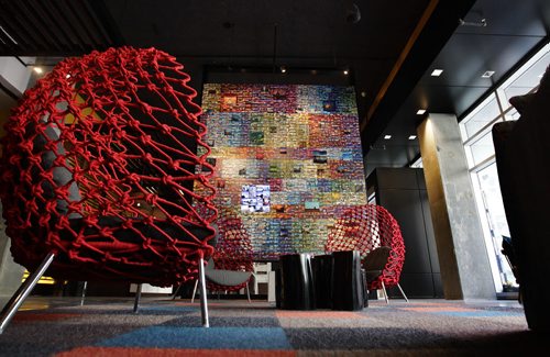 Lobby view of  the new Alt Hotel that will be opening later this month.   See Martin Cash story.  April 9, 2015 Ruth Bonneville / Winnipeg Free Press.