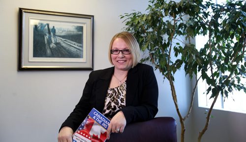 Angela Preteau, an U.S. tax expert based in Winnipeg.   For this  month's Money Matters on comparative analysis of taxation in developed nations.  April 9, 2015 Ruth Bonneville / Winnipeg Free Press.