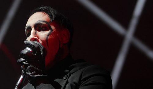 ENT - Marilyn Manson rocks it at the MTS Centre in Winnipeg, Canada. BORIS MINKEVICH/WINNIPEG FREE PRESS APRIL 9, 2015