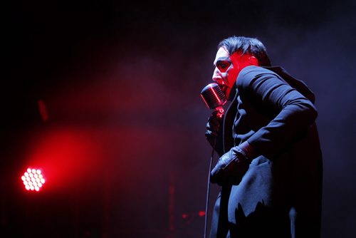 ENT - Marilyn Manson rocks it at the MTS Centre in Winnipeg, Canada. BORIS MINKEVICH/WINNIPEG FREE PRESS APRIL 9, 2015