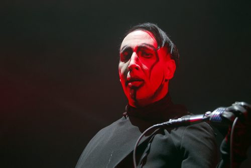 ENT - Marilyn Manson rocks it at the MTS Centre in Winnipeg, Canada. BORIS MINKEVICH/WINNIPEG FREE PRESS APRIL 9, 2015