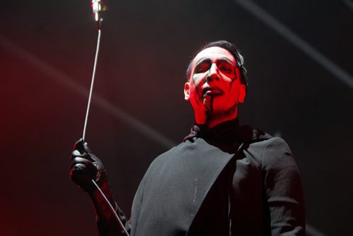 ENT - Marilyn Manson rocks it at the MTS Centre in Winnipeg, Canada. BORIS MINKEVICH/WINNIPEG FREE PRESS APRIL 9, 2015