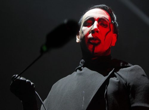 ENT - Marilyn Manson rocks it at the MTS Centre in Winnipeg, Canada. BORIS MINKEVICH/WINNIPEG FREE PRESS APRIL 9, 2015