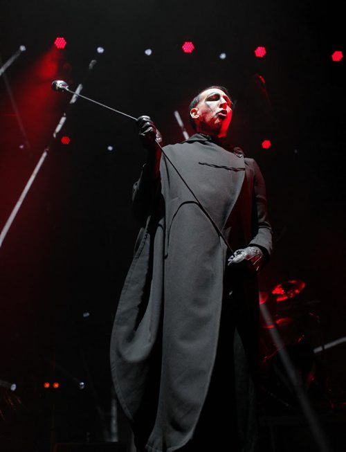 ENT - Marilyn Manson rocks it at the MTS Centre in Winnipeg, Canada. BORIS MINKEVICH/WINNIPEG FREE PRESS APRIL 9, 2015