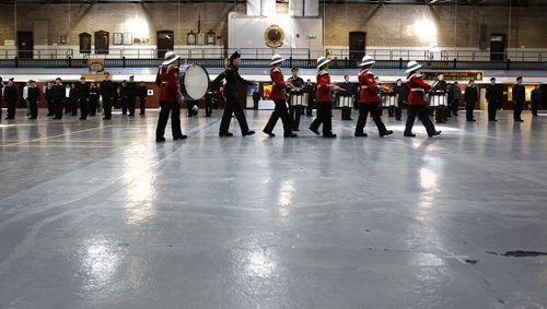 Army cadets from cross Manitoba take part in a commemorative parade at Minto Armoury Saturday for the 98th anniversary of the battle of Vimy Ridge    Ruth Bonneville / Winnipeg Free Press March 26, 2015