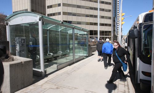 A man was found deceased by Winnipeg Police in this bus shelter Friday at 630 am- It is being treated as a homicide- See story- Apr 13, 2015   (JOE BRYKSA / WINNIPEG FREE PRESS)