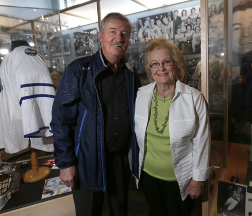 Wes Wilson and Elma Wilson Kozub  great nephew and niece of "Cully" Wilson, they were in attendance at the Manitoba Hockey Hall of Fame induction news conference Monday  Melissa Martin story.Wayne Glowacki/Winnipeg Free Press April 13 2015