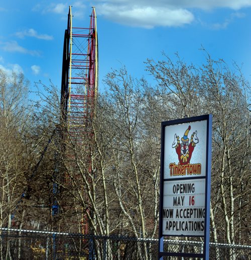 Tinkertown sign,  See story. April 13, 2015 - (Phil Hossack / Winnipeg Free Press)