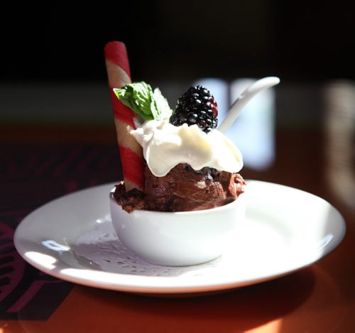 Restaurant Review - Cafe Dario.  Chocolate passionfruit dessert.     Ruth Bonneville / Winnipeg Free Press April 15, 2015