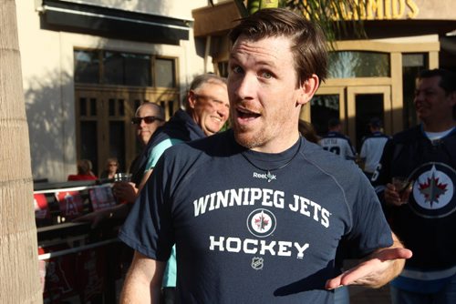 Patrick Hercamp doesn't live in Winnipeg but he visits every sum, and even though L.A. is his home, his heart is with the Jets. (Jeff Hamilton / Winnipeg Free Press