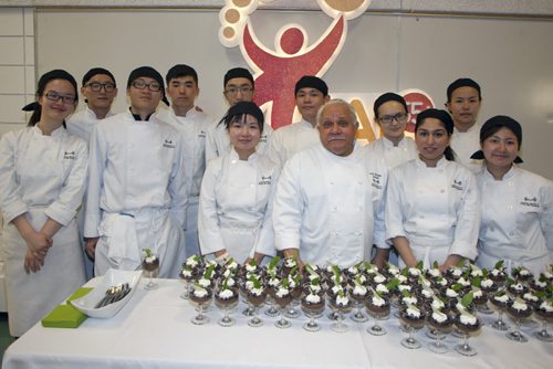 Pembina Active Living (PAL) held its annual fundraising dinner on April 14, 2015 at the Manitoba Institute of Technology and Trades (MITT). PAL is a 55-plus organization committed to enhancing the lives of older adults in the southern areas of the city. Chef Louis Rodriguez and students in MITT's culinary arts & design program prepared the meal. (JOHN JOHNSTON / WINNIPEG FREE PRESS)