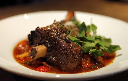 ENT - REST REVIEW - Bellissimo Restaurant & Lounge. Lamb shank. BORIS MINKEVICH/WINNIPEG FREE PRESS APRIL 20, 2015