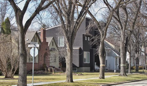 The River Heights Monster House located in the 300 block of Montrose Street is one of several houses in Winnipeg that have raised the ire of surrounding residents.  150421 April 21, 2015 Mike Deal / Winnipeg Free Press