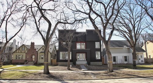 The River Heights Monster House located in the 300 block of Montrose Street is one of several houses in Winnipeg that have raised the ire of surrounding residents.  150421 April 21, 2015 Mike Deal / Winnipeg Free Press