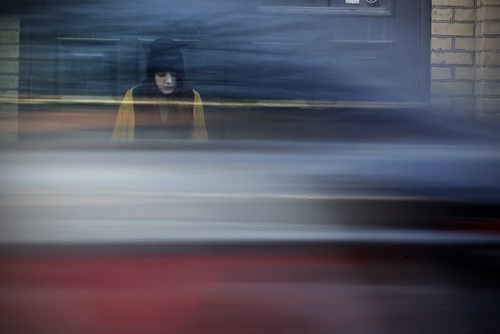 April 21, 2015 - 150421  - Kendra Fifi, eating disorder patient, is photographed in downtown Winnipeg Tuesday, April 21, 2015. Fife, who after 13-years of hiding her illness has recently gone public with a YouTube selfie-interview about her struggle. The posting is in aid of online fundraising to help subsidize her ongoing living expenses when she leaves her minimum-wage job to go back into hospital following a recent relapse. John Woods / Winnipeg Free Press