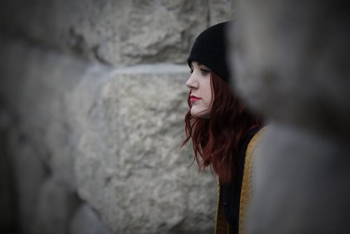 April 21, 2015 - 150421  - Kendra Fifi, eating disorder patient, is photographed in downtown Winnipeg Tuesday, April 21, 2015. Fife, who after 13-years of hiding her illness has recently gone public with a YouTube selfie-interview about her struggle. The posting is in aid of online fundraising to help subsidize her ongoing living expenses when she leaves her minimum-wage job to go back into hospital following a recent relapse. John Woods / Winnipeg Free Press