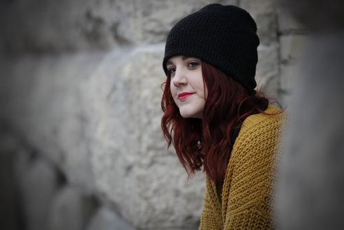 April 21, 2015 - 150421  - Kendra Fifi, eating disorder patient, is photographed in downtown Winnipeg Tuesday, April 21, 2015. Fife, who after 13-years of hiding her illness has recently gone public with a YouTube selfie-interview about her struggle. The posting is in aid of online fundraising to help subsidize her ongoing living expenses when she leaves her minimum-wage job to go back into hospital following a recent relapse. John Woods / Winnipeg Free Press