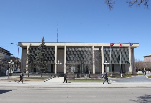 Winnipeg City Hall-See Aldo Santin story- Apr 22, 2015   (JOE BRYKSA / WINNIPEG FREE PRESS)