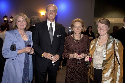 The Royal Winnipeg Ballet celebrated its 75th anniversary with a Diamond Gala at the RBC Convention Centre on April 18, 2015. Pictured, from left, are Heather Richardson, Hartley Richardson, Tannis Richardson and Joan Blight. (JOHN JOHNSTON / WINNIPEG FREE PRESS)