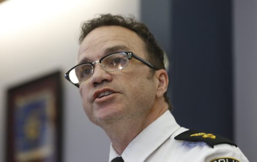 Winnipeg Police Superintendent Danny Smyth  at the news conference Tuesday to provide information regarding the recent homicide investigations. Bart Kives /Gord Sinclair stories  Wayne Glowacki / Winnipeg Free Press April 28 2015