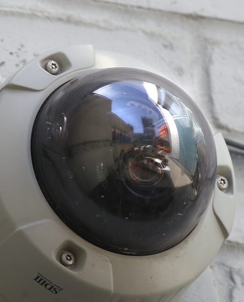 One of the surveillance cameras behind the APTN building at 339 Portage Ave. Wayne Glowacki / Winnipeg Free Press April 29 2015