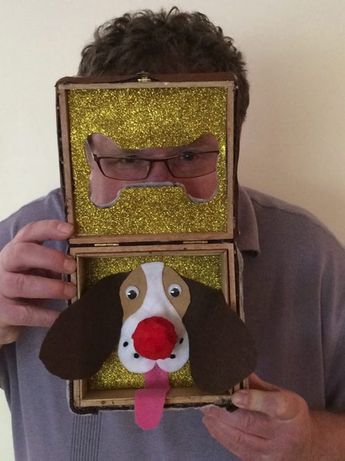 Doug transformed a cigar box into a "Basset in a Box" for a charity auction Sunday at the U of W in support of ArtsJunktion, a non-profit that puts reclaimed materials into the hands of aspiring artists.  Winnipeg Free Press Doug Speirs