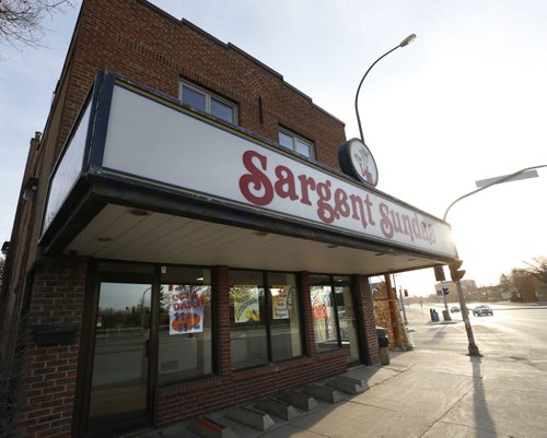 The Sargent Sundae on Portage Ave. at Overdale St. Thursday morning. An armed robbery took place Wednesday evening.   Wayne Glowacki / Winnipeg Free Press April 30 2015