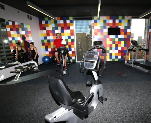 This is the fitness room on the tour of the Alt Hotel at Centrepoint across from the MTS Centre on Portage Ave. that officially opened Thursday. Martin Cash story. Wayne Glowacki / Winnipeg Free Press April 30 2015