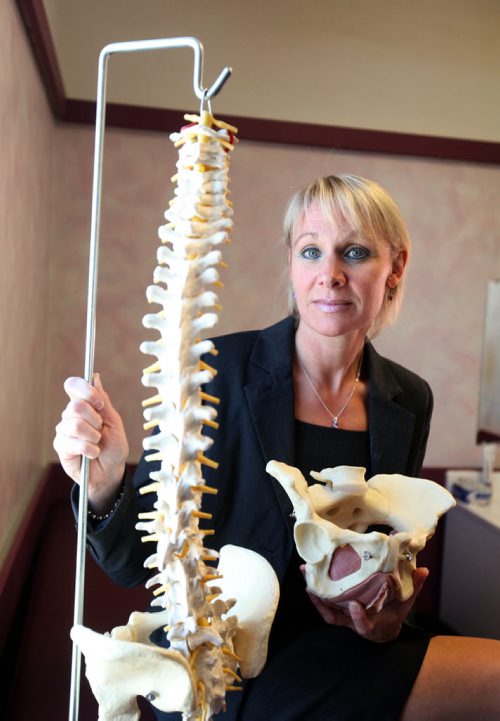 Kelli Berzuk, physiotherapist who specializes in pelvic floor disorders, vaginal physiotherapy at Nova Physiotherapy, See Shamona's Harnett's story.  April 30, 2015 Ruth Bonneville / Winnipeg Free Press