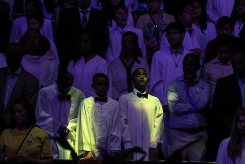 Thousands of Catholics gathered at the MTS Centre to take part in the Centennial Mass Sunday afternoon. 150503 - Sunday, May 03, 2015 -  (MIKE DEAL / WINNIPEG FREE PRESS)