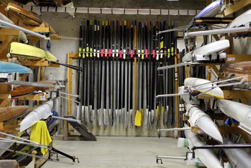 49.8 BORDERS - The Winnipeg Rowing Club. Inside the boat house. BORIS MINKEVICH/WINNIPEG FREE PRESS May 5, 2015