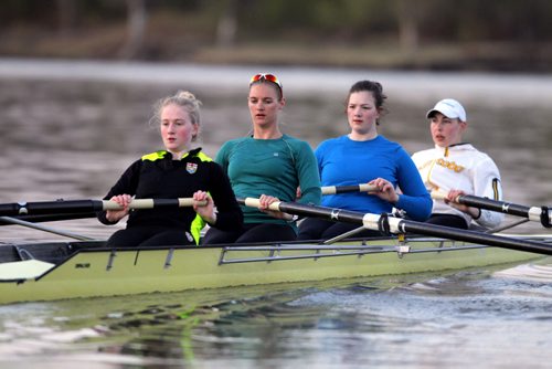 49.8 BORDERS - The Winnipeg Rowing Club. (L-R) Bridget Burns, Amy Kroeker, Lindsay Inglis, Emily Erickson. BORIS MINKEVICH/WINNIPEG FREE PRESS May , 2015