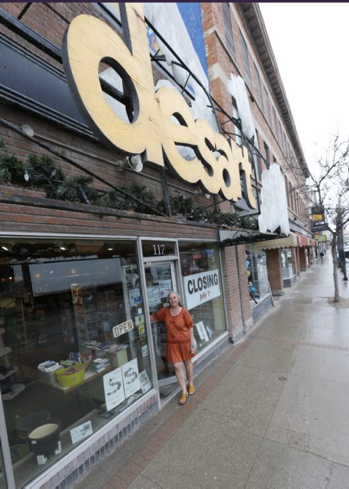 Donna Lagopoulos, owner of  Desart in the Osborne Village, the store will be closing July 1st.  Geoff Kirbyson story. Wayne Glowacki / Winnipeg Free Press May 6 2015
