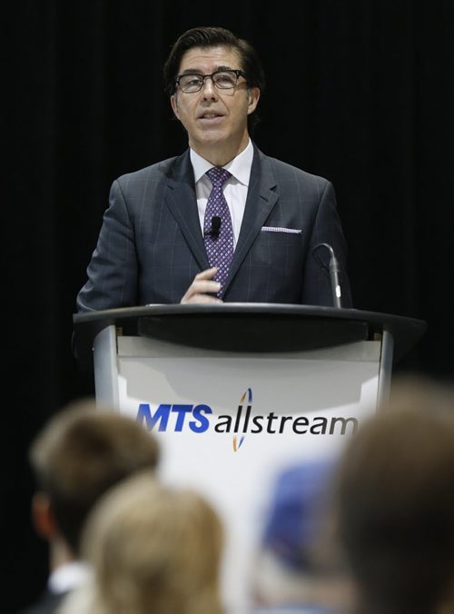 New CEO Jay Forbes at the MTS annual meeting Thursday morning in the MTS building on Main Street.  Martin Cash story.  Wayne Glowacki / Winnipeg Free Press May 7 2015