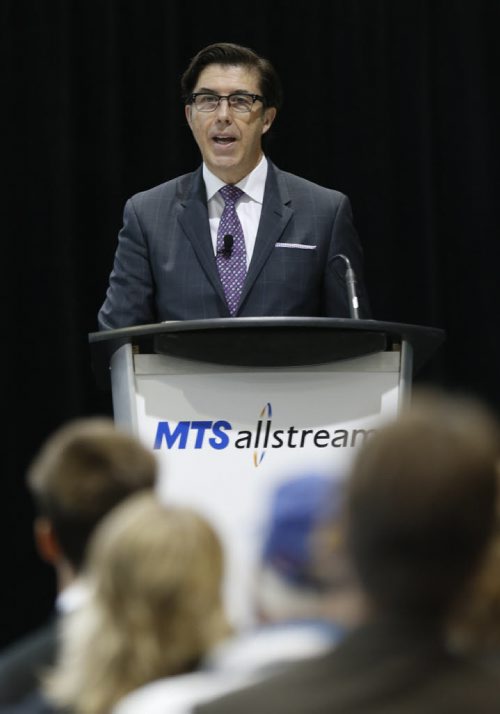 New CEO Jay Forbes at the MTS annual meeting Thursday morning in the MTS building on Main Street.  Martin Cash story.  Wayne Glowacki / Winnipeg Free Press May 7 2015