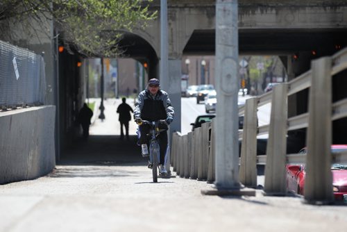 Kristin Annable's story on troublesome bike paths in Winnipeg. 2)      Main Street underpass (Shot Sat, Ruth) -No bike path -road is in poor condition -high volume of traffic -A central point that cyclists have no choice but to use in order to get to Main.  May 09, 2015 Ruth Bonneville / Winnipeg Free Press
