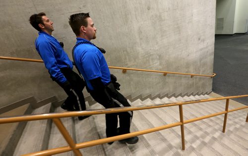 Police Cadet Adam Krasnesky and Cadet Josh Mrochuk, for Katie May story, Friday, May 8, 2015. (TREVOR HAGAN/WINNIPEG FREE PRESS)