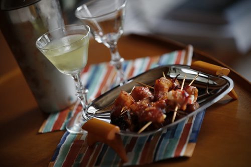 May 11, 2015 - 150511  -  Betty Draper's Rumaki and Gin Gimlet for Food Front photographed Monday, May 11, 2015.  John Woods / Winnipeg Free Press