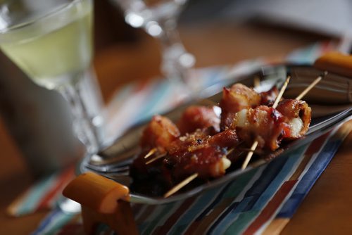 May 11, 2015 - 150511  -  Betty Draper's Rumaki and Gin Gimlet for Food Front photographed Monday, May 11, 2015.  John Woods / Winnipeg Free Press