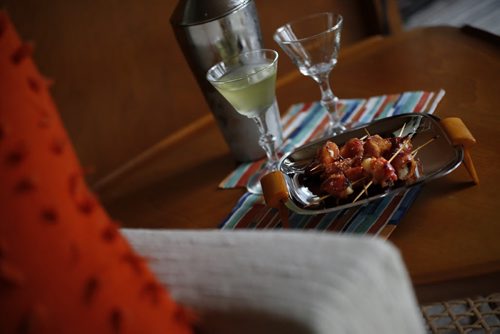 May 11, 2015 - 150511  -  Betty Draper's Rumaki and Gin Gimlet for Food Front photographed Monday, May 11, 2015.  John Woods / Winnipeg Free Press