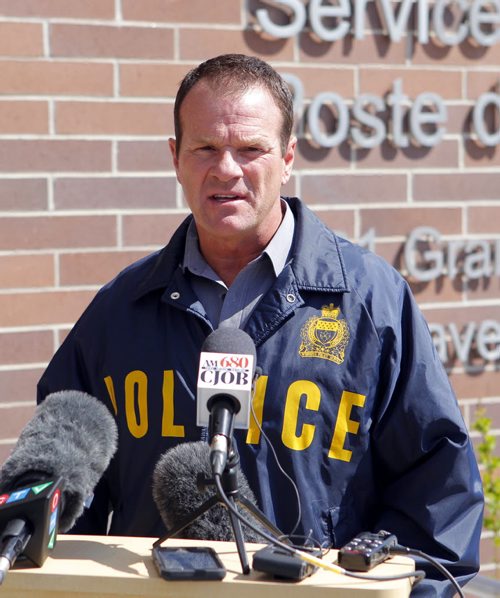 LOCAL POLICE - Media briefing on Project Comet, to combat on-going spikes in property-related crime. Sergeant Mike Brooker. BORIS MINKEVICH/WINNIPEG FREE PRESS May 12, 2015