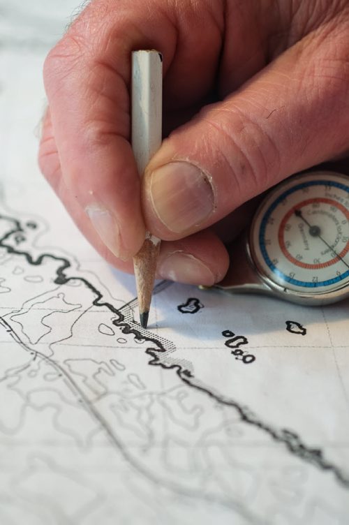 Real Berard, artist, canoe route mapper and political cartoonist at his home in Winnipeg working on one of his many map projects. 150512 - Tuesday, May 12, 2015 -  (MIKE DEAL / WINNIPEG FREE PRESS)