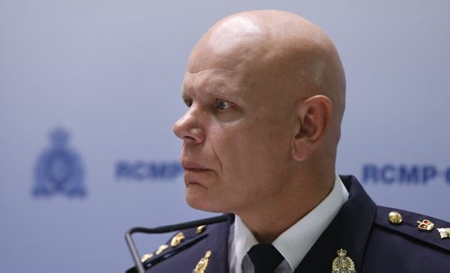 RCMP Chief Superintendent Scott Kolody, Officer in Charge of Criminal Operations at a news conference Wednesday regarding the death of a girl at Garden Hill First Nation. Wayne Glowacki / Winnipeg Free Press May 13  2015