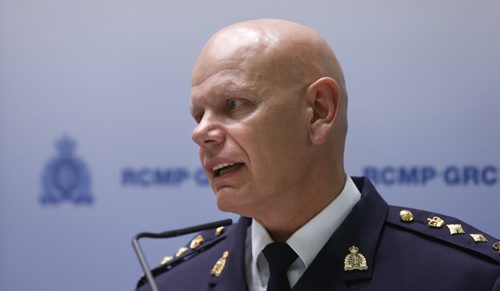 RCMP Chief Superintendent Scott Kolody, Officer in Charge of Criminal Operations at a news conference Wednesday regarding the death of a girl at Garden Hill First Nation. Wayne Glowacki / Winnipeg Free Press May 13  2015