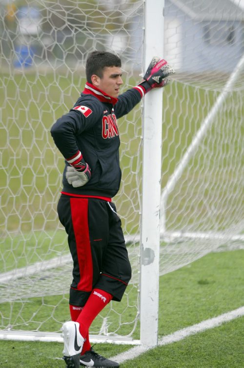 LOCAL - WSA Winnipeg, the Professional Development soccer league team in the city practice. Joshua Partaker- goalie.  BORIS MINKEVICH/WINNIPEG FREE PRESS May 13, 2015