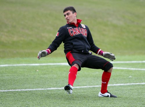 LOCAL - WSA Winnipeg, the Professional Development soccer league team in the city practice. Joshua Partaker- goalie.  BORIS MINKEVICH/WINNIPEG FREE PRESS May 13, 2015